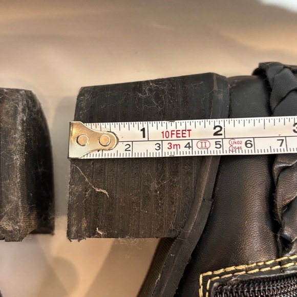 PIKOLINOS Sz 39 Leather Ankle Boots With Decorative Straps Stacked Heels Zipper - Picture 6 of 15